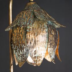 Tulip Table Lamp Antique Brass