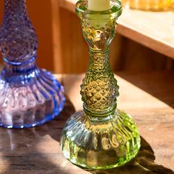 Coen Taper Candleholders Multi Jewel Set of Six