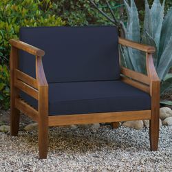 Alfresco Outdoor Club Chair with Cushions Navy