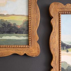 Landscape Framed Canvas Wall Art Green Set of Two