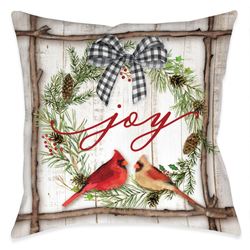 Joyful Cardinal Decorative Pillow Multi Warm 18 Square