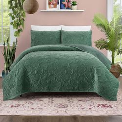 Secret Garden Mini Quilt Set Emerald Green