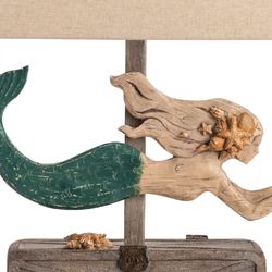 Mermaid Treasure Table Lamp Pair Brown