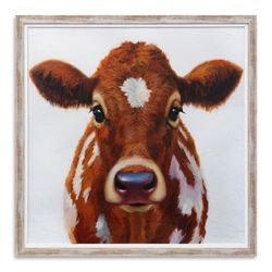 Rocky Road Cow Framed Wall Art Brown