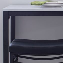 Delia Pub Table and Stools Set Black