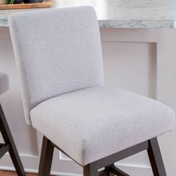 Bri Swivel Bar Stools Gray Set of Two