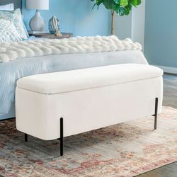 Marlo Storage Bench Off White