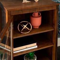 Fetti Small Storage Cabinet Regal Walnut