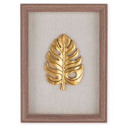 Lucky Leaf Shadow Box 3 Wall Art Gold