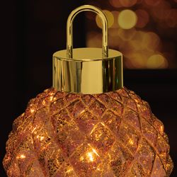 Bronze Diamond Spinning LED Ornament Table Accent