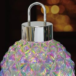 Pearl Diamond Spinning LED Ornament Table Accent