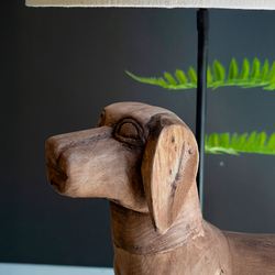 Dog Table Lamp Brown