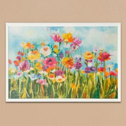 Flight of Fancy Floral Framed Wall Art Multi Bright