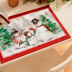 Winters Embrace Placemats Off White Set of Four