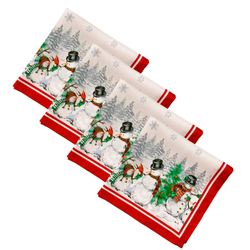 Winters Embrace Napkins Off White Set of Four