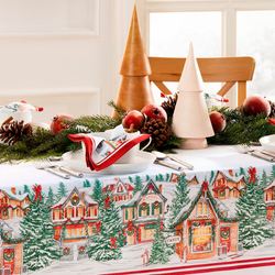 Enchanted Noel Rectangle Tablecloth Off White