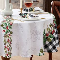 Holly Ridge Round Tablecloth White 70 Diameter