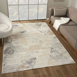 Clyde Rectangle Rug Beige
