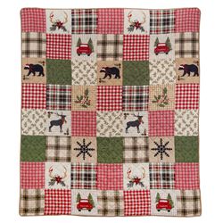 Holly Forest Throw Blanket Multi Warm 50 x 60