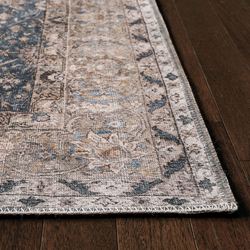 Washable Madison Rectangle Rug Denim