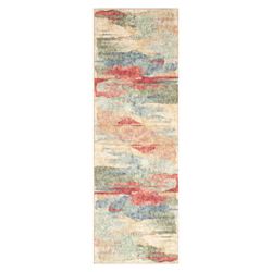Washable Mirage Rug Runner Multi Pastel 26 x 76