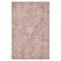Washable Elba Rectangle Rug Sienna Brown