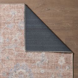 Washable Elba Rectangle Rug Sienna Brown