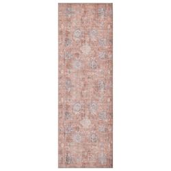 Washable Elba Rug Runner Sienna Brown 26 x 76
