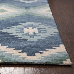 Selena Southwest Rectangle Rug Blue 5 x 8