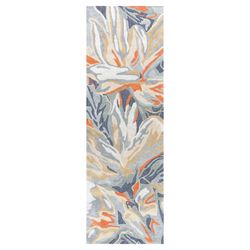 Fiona Floral Rug Runner Gray 26 x 8