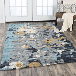 Abstract Palooza Rectangle Rug Multi Cool 5 x 8