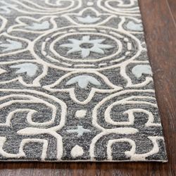 Tina Tulip Rectangle Rug Gray 5 x 8
