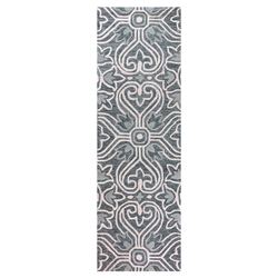 Tina Tulip Rug Runner Gray 26 x 8