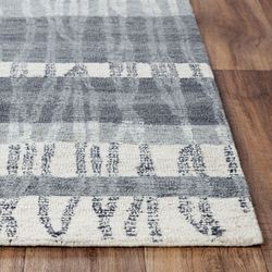 Stevie Striped Rectangle Rug Gray