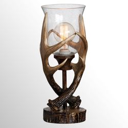 Huxley Antler Uplight Lamp Brown