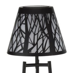 Large Outdoor Solar Floor Lamp Black