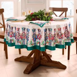 Nutcracker Royale Round Tablecloth Ivory 70 Diameter