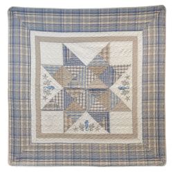 Coastal Star Patchwork Throw Blanket Multi Warm 60 x 60