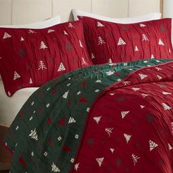 Winter Mini Coverlet Set Red