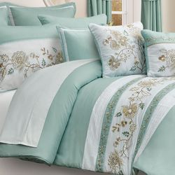 Spring Social Embroidered Comforter Set Spa