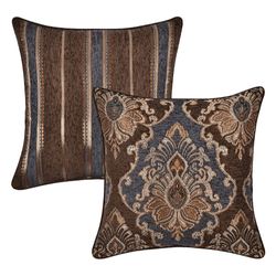 Sofia Chenille Reversible Pillow Multi Warm 20 Square