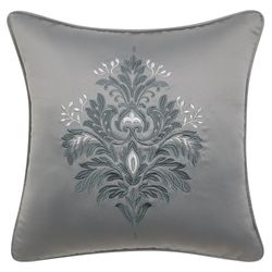Renata Embroidered Pillow Teal 18 Square