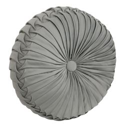 Renata Tufted Pillow Teal Round