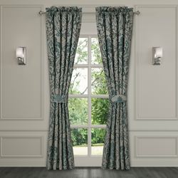 Renata Wide Tailored Curtain Pair Teal 100 x 84