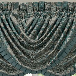Renata Waterfall Valance Teal 43 x 33