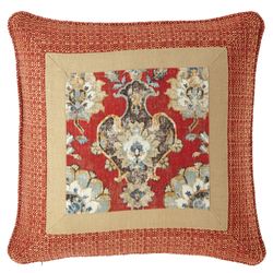 Nottingham Framed Pillow Red 20 Square