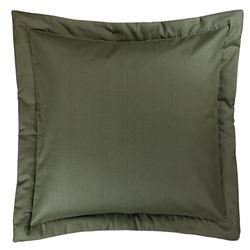 Queensland Solid Green European Sham Multi Warm