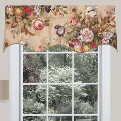 Queensland Scalloped Valance Multi Warm 52 x 18