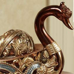 Daniella Swan Decorative Bowl with Orbs Mahogany Set of Three