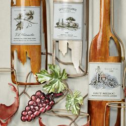 Pouring Wine Wall Art Burgundy
